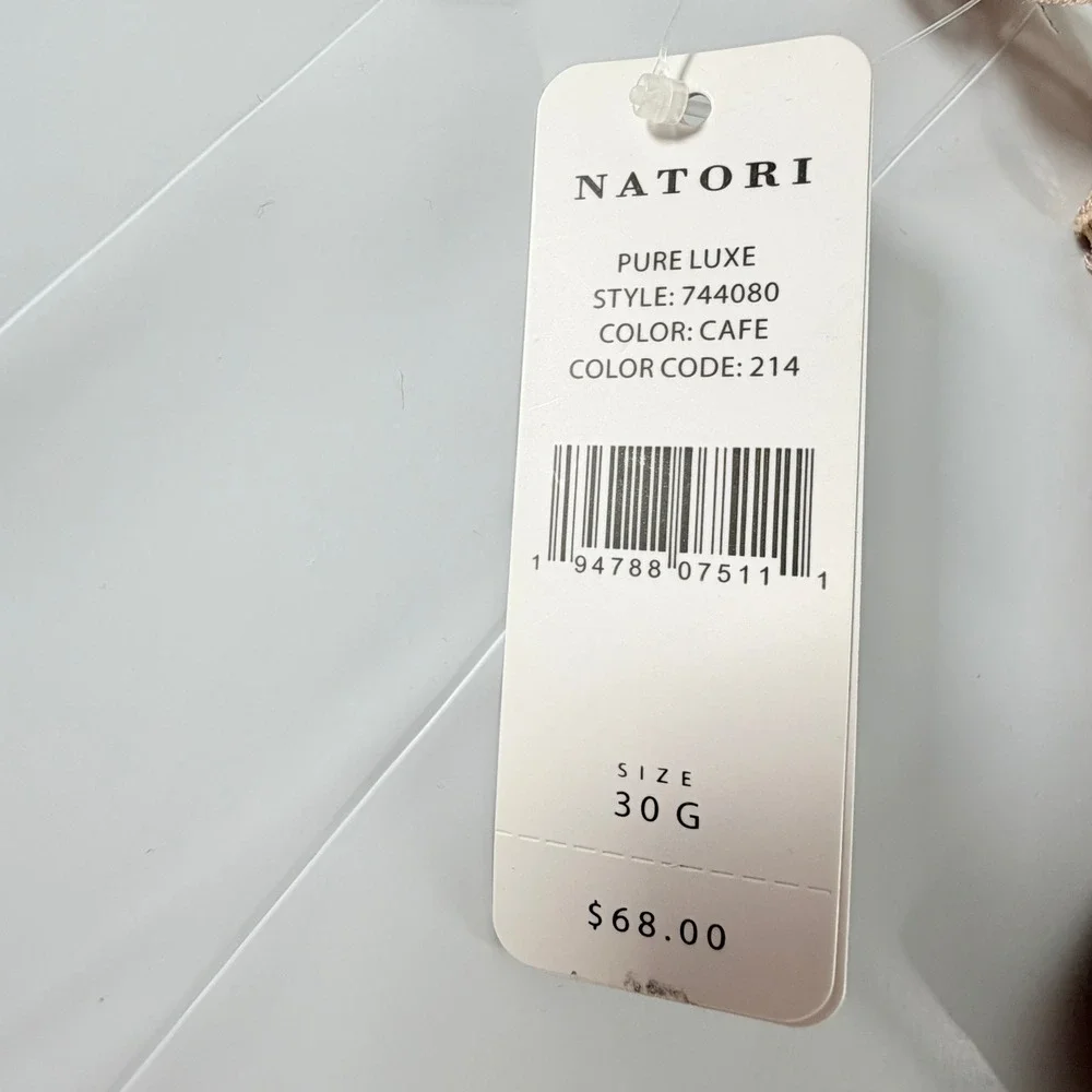 Natori Pure Luxe Full Fit Contour Underwire Bra Café Beige 30G New